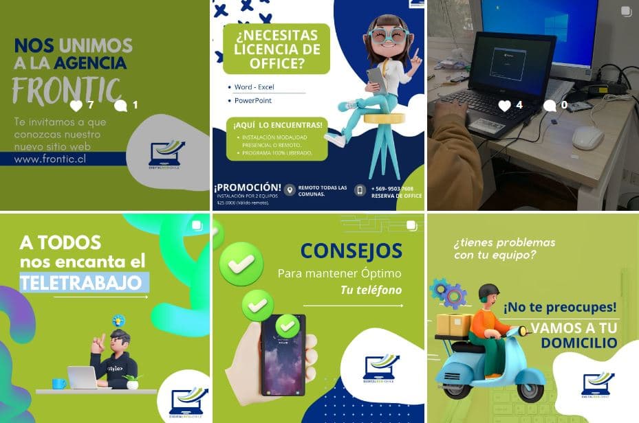 Feed de Instagram de DigitalRed Chile